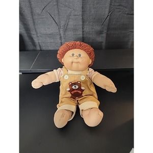 Cabbage Patch Boy Doll 85 HM #8 Looped Yarn Curly Hair Dimple Teddy Bear Vintage